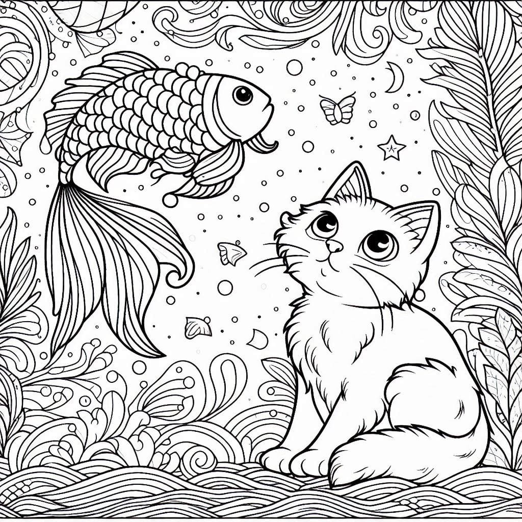 Coloring pages of cats