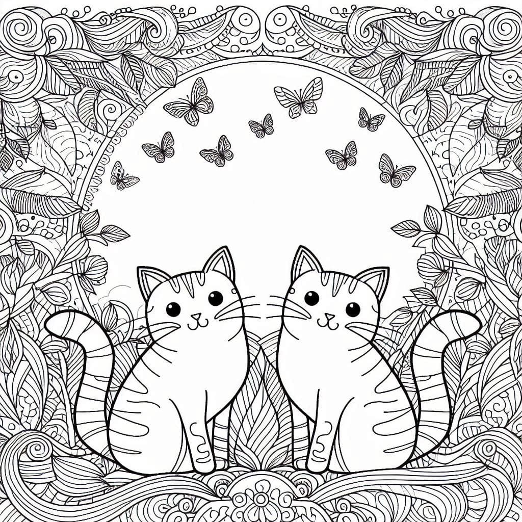 Coloring pages of cats