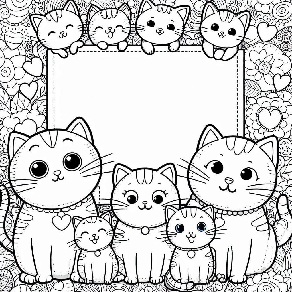 Coloring pages of cats