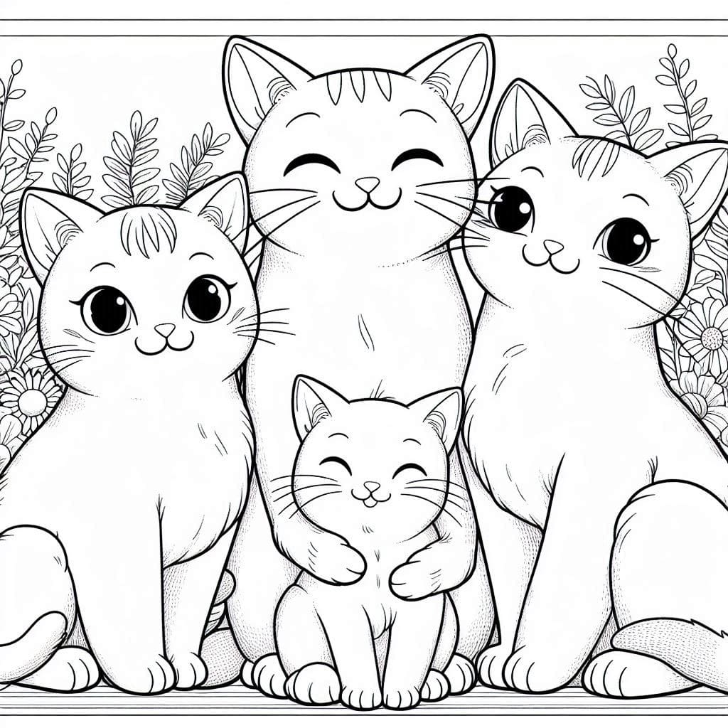 Coloring pages of cats