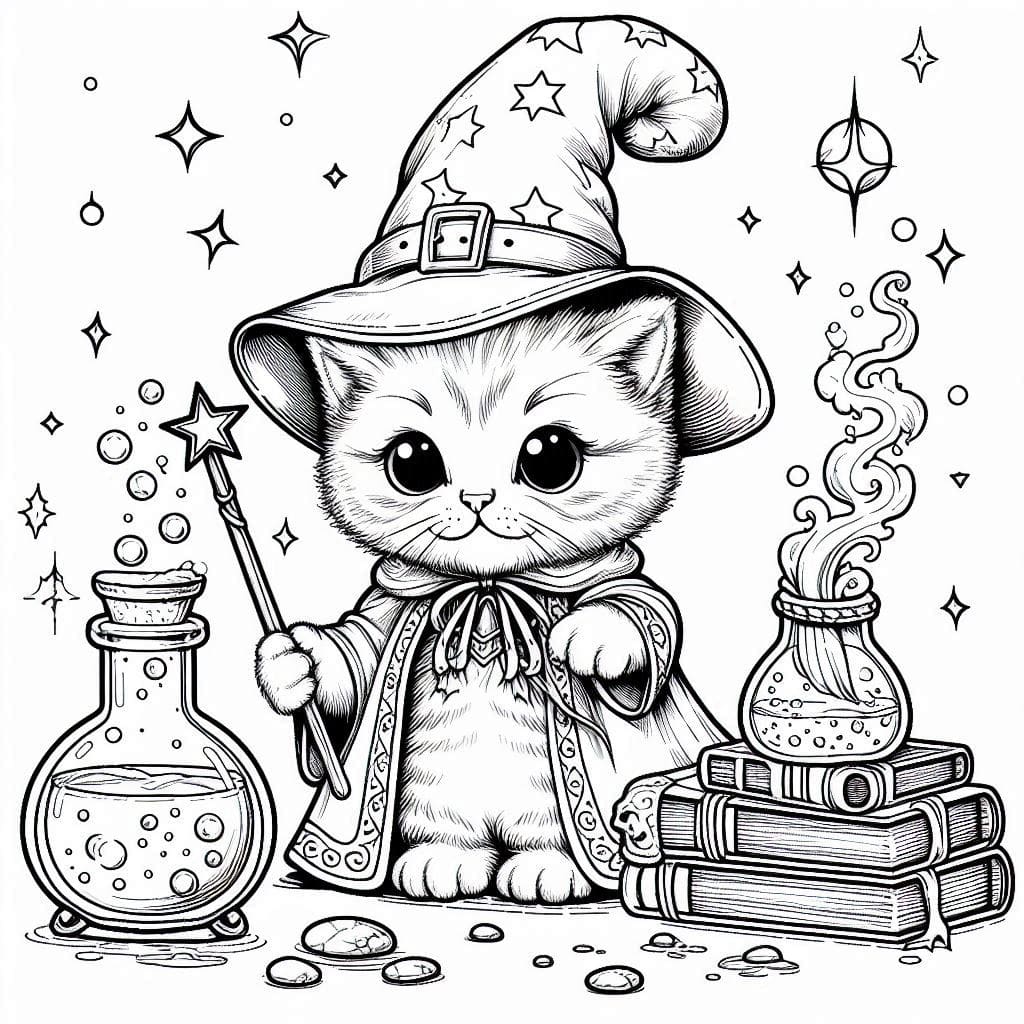 Coloring pages of cats
