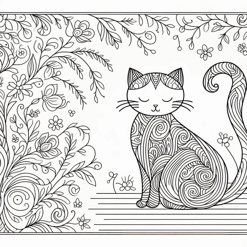 Coloring pages of cats